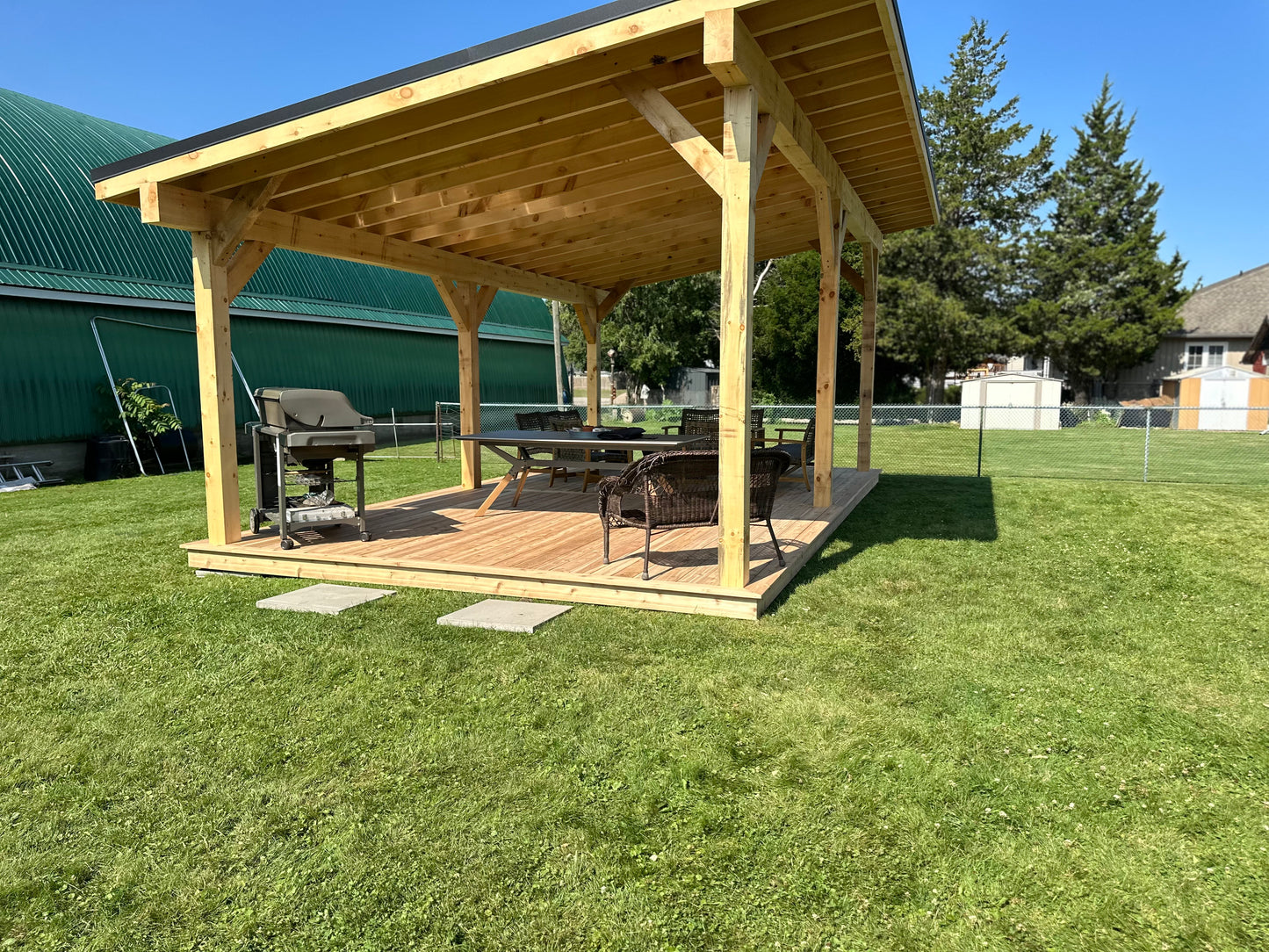 Timber Frame structure - Single Slope