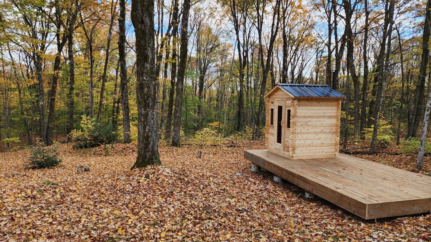 White Cedar Log Cabin Sauna