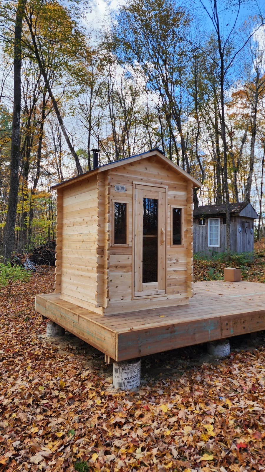 White Cedar Log Cabin Sauna