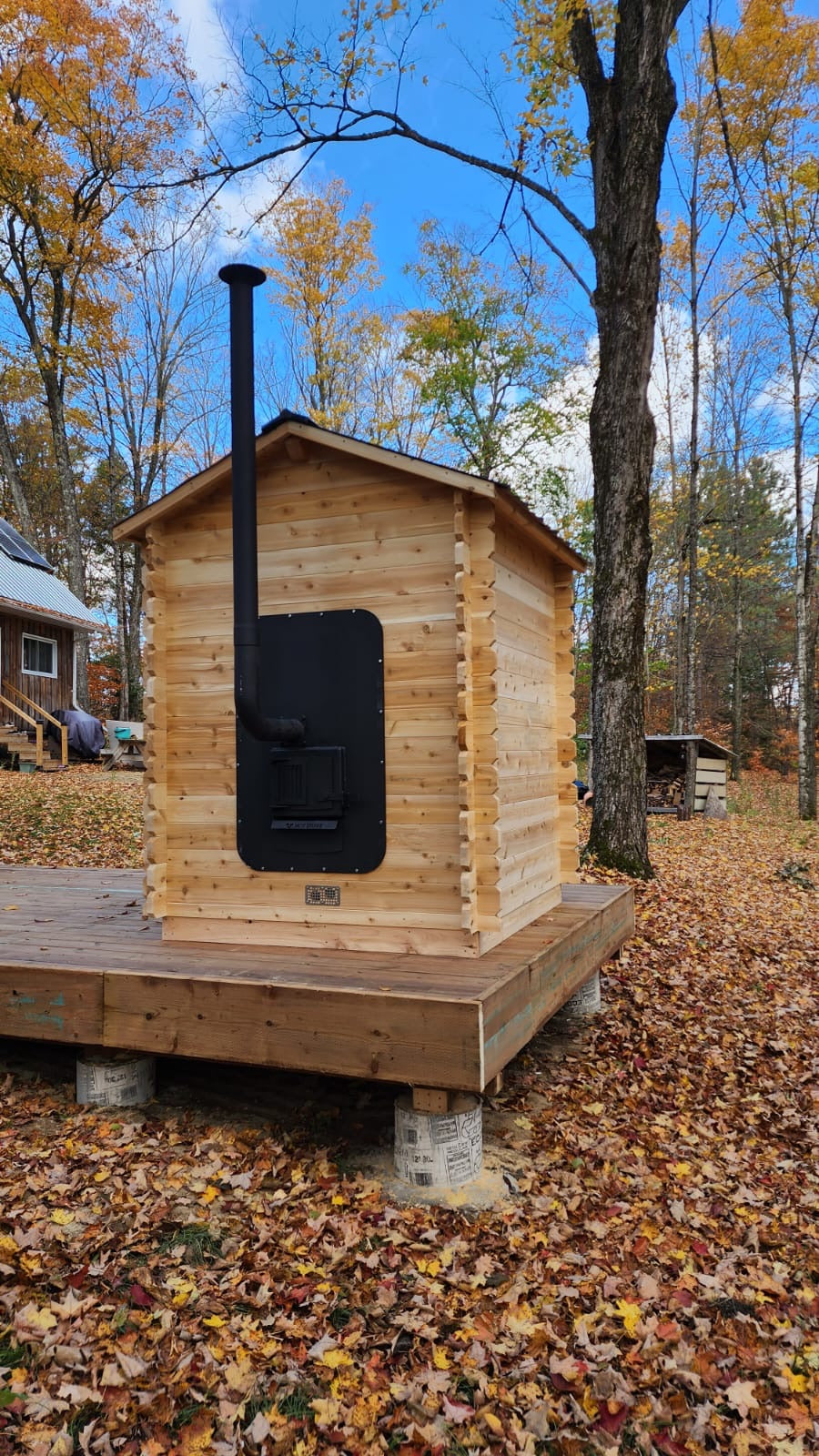 White Cedar Log Cabin Sauna
