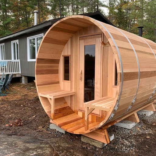 Sauna Clear Red Cedar Barrel