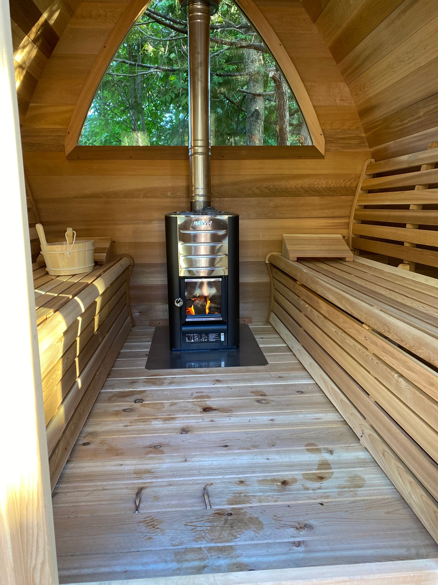 Sauna Pod Clear Red Cedar